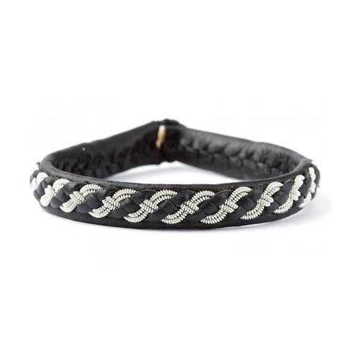 Image of BeChristensen AKKA Håndflettet Samer Armbånd i sort, 18 cm